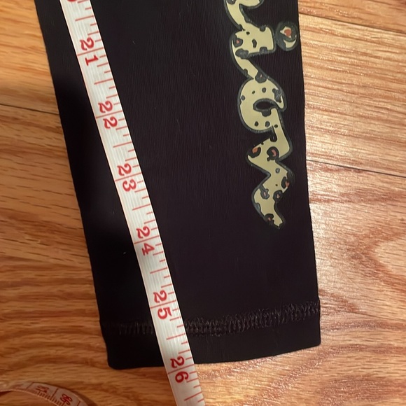 Champion black leggings with cheetah bring wait and wording comfy leggings soft - Picture 4 of 11